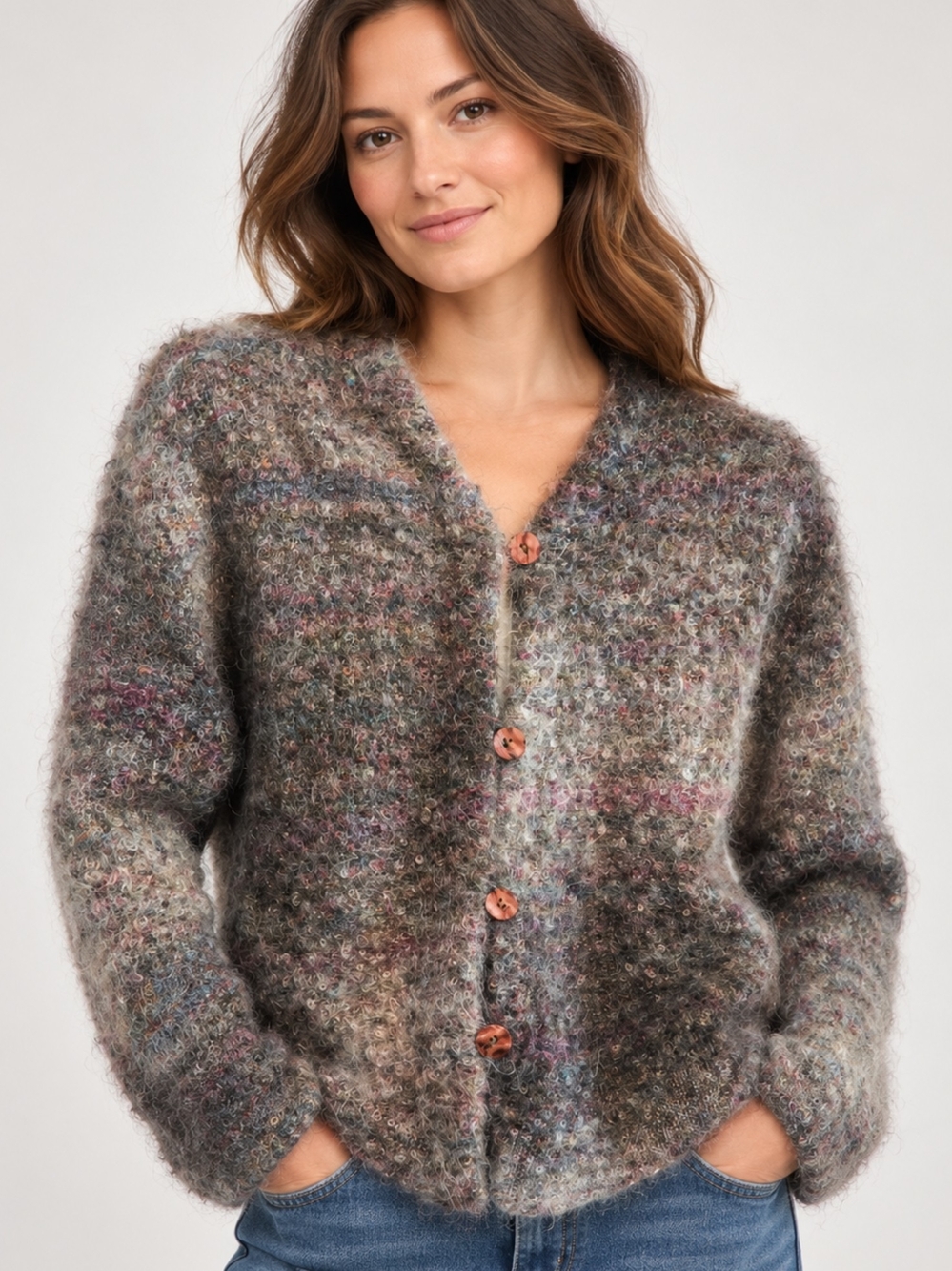 Vintage Express Tricot Mohair Oversized Cardigan XS-M